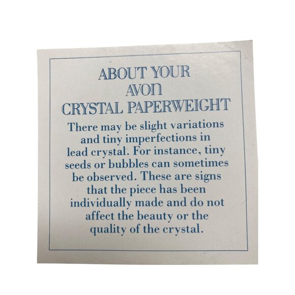 Avon Crystal Snowflake Paperweight Clear Lead Crystal Genuine 24% Bleikristall R - Picture 4 of 7